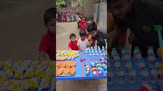 Spin করে ছোট বাচ্চাদের নিয়ে মজার খেলা মজার খাওয়ার Challenge #foodchallenge #food #bottleflip