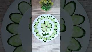 Cucumber cutting ideas l vegetable carving design #art #saladcarving #cookwithsidra #diy #craft
