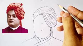 Swami Vivekananda drawing // Independence day drawing // Freedom fighter drawing