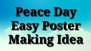 Peace Day Easy Poster Drawing Idea/ International Day of Peace easy Poster/Drawing