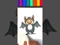 how to draw a cute baby in a bat costume easy 2023 简笔画