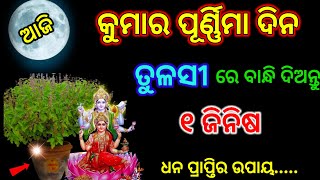 କୁମାର ପୂର୍ଣ୍ଣିମା ଦିନ ତୁଳସୀ ରେ ବାନ୍ଧି ଦିଅନ୍ତୁ ଏହି ଜିନିଷ/kumar Purnima 2024