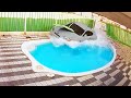 Car Crashes into Pool