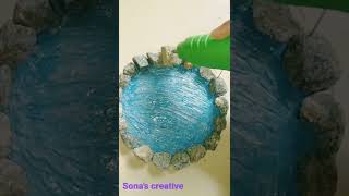 beautiful waterfall craft idea at home.#paper #youtube @sona's creative