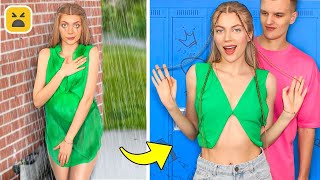 CLOTHES HACKS TO BECOME POPULAR AT SCHOOL!  School Supplies Ideas & DIY Outfit by Mariana ZD