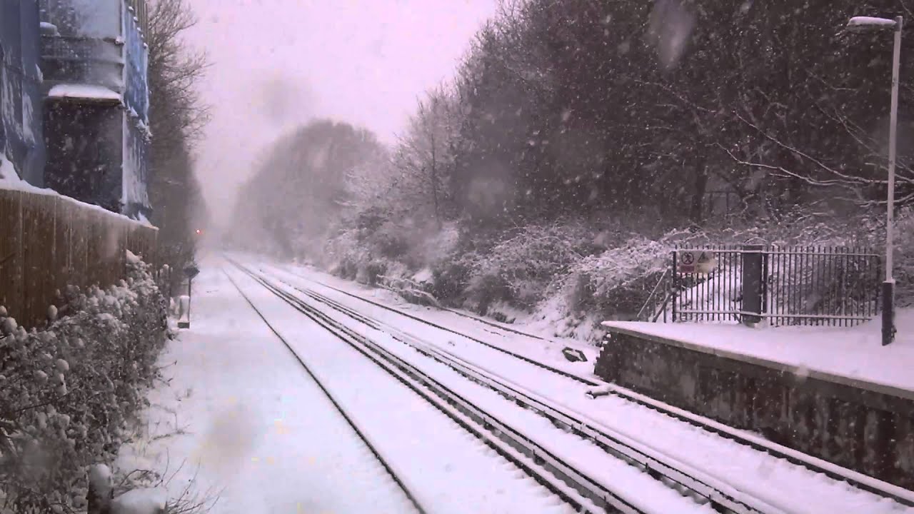 Fast Steam Train In A Snow Storm. - YouTube