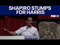 Gov. Josh Shapiro campaigns for Kamala Harris in Pennsylvania