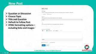 EdifyOnline Training - Discussion Forum Functionality