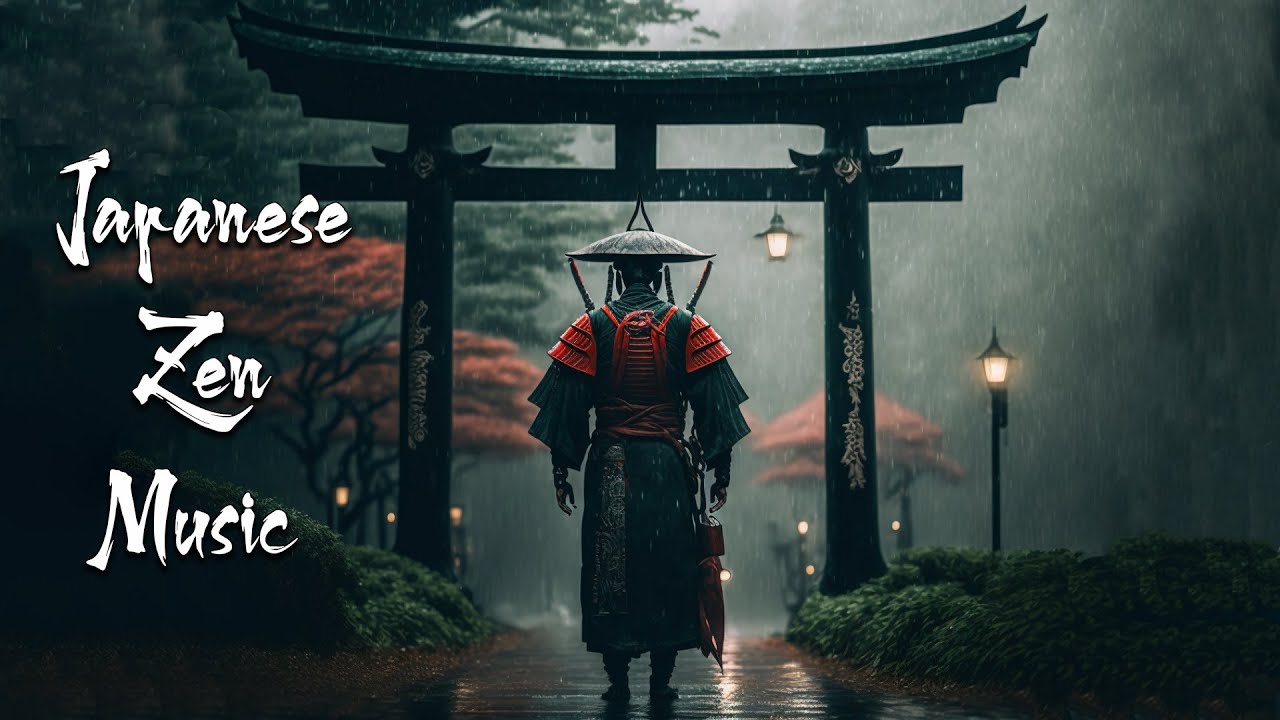 Japanese Zen Music With Rain Sound Beautiful Japanese Flute Music For