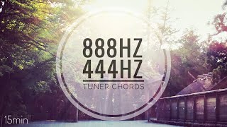 Tuning fork／888hz \u0026 444hz chords ／frequency／身体と魂の両方に働きかける極上の和音／マドモアゼル愛先生のゴールドチューナー２音／15分バージョン