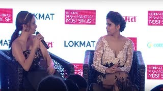 Hot Sai Tamhankar \u0026 Stylish Amruta Khanvilkar interviewed by Mahesh Manjrekar