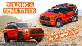 Building the T14 x SuperPro Toyota Sequoia TRD Pro We Brought to SEMA in 10 Minutes