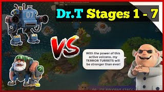 Attacking Dr.T [All Stages] with Mechs + Melon Bombardiers🍉 on Low Level Account #6 | Boom Beach