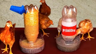 cómo hacer un comedero y bebedero automático para pollos y gallinas con botellas de plástico