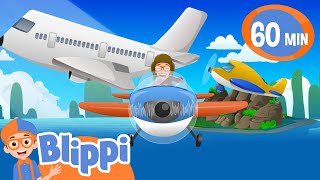 Blippi flies an Airplane Song | 1 Hour of  BLIPPI | Educational Songs For Kids