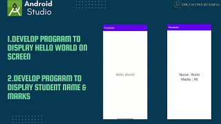 Android Studio Tutorial 2023 || Mobile Application Development Practical Video || Android Practicals