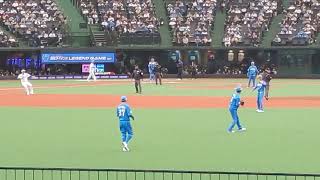 [プロ野球OB]ライオンズOB戦 1回裏の様子(投手：潮崎哲也  打者：石毛宏典、行澤久隆、土井正博)　2024年3月16日