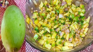 పచ్చిమామిడి కాయతో ఇలా ట్రై చేయండి //instant row mango snack//quick snack recipe //raw mango masala