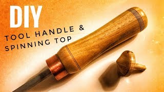 DIY Tool Handle and Spinning Top | Wood Turning | How To