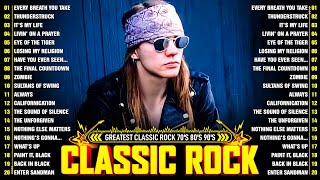 ACDC, Queen, Bon Jovi, Scorpions, Aerosmith, Nirvana, Guns N Roses - Classic Rock Songs 70s 80s 90s
