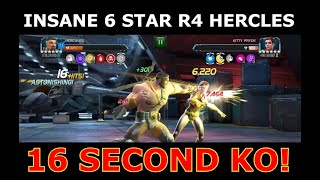 6 star R4 Hercules KOs Cavalier Kitty Pryde Boss in 16 seconds! Marvel Contest of Champions