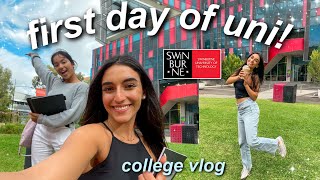 my first day of university!! COLLEGE VLOG | Swinburne University of Technology