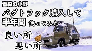 [青森の小野] 軽トラックキャンピングカー「バグトラック」を半年使ってみた感想。雪中キャンプやソロキャンプで大活躍！