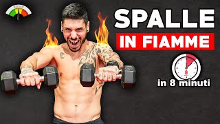 SPALLE IN 8 MINUTI CON MANUBRI - Allenamento devastante completo