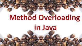 Method Overloading in JAVA,#39