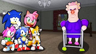 BIG SONIC FAMILY ESCAPE GRUMPY GRAN IN ROBLOX