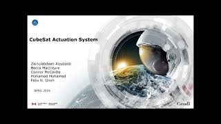 Canadian Space Agency - CubeSat Actuation System