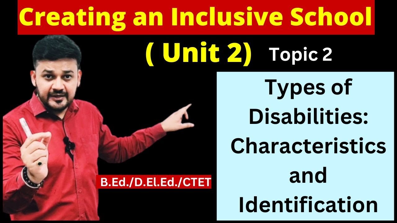 4th Semester||Types Of Disabilities||Inclusive Education||B.Ed.||Dr ...