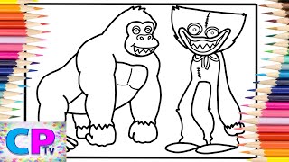 Gorilla meets Huggy Wuggy Coloring Pages/Gorilla Huggy Wuggy Style/ROY KNOX - Earthquake/NCS Release