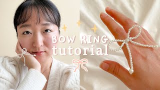 a cute DIY bow ring tutorial