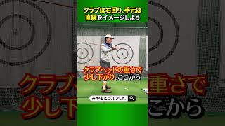 【なぜゴルフは難しい？③】理想的な手元・クラブヘッドの動きを、水平素振りで理解・習得しよう！ #Shorts