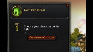 World of Warcraft Burning Crusade Classic Character Boost Level 58 Dark Portal Pass