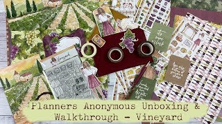 Planners Anonymous Unboxing and Walkthrough - Vineyard