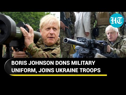 UK PM Boris Johnson Hurls Grenade As He Joins Ukraine Troops During ...