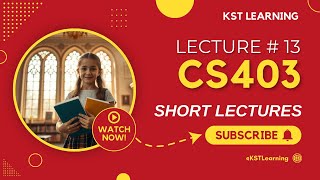 CS403 Short Lecture - 13 | VU Short Lecture | Data Base Management System in (Urdu / Hindi)