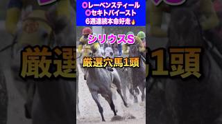 【シリウスステークス2024】厳選穴馬1頭