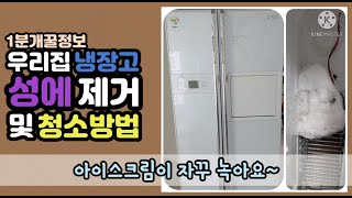 우리집 냉장고 음식이 녹아요. 냉동실 성에제거 및 청소방법