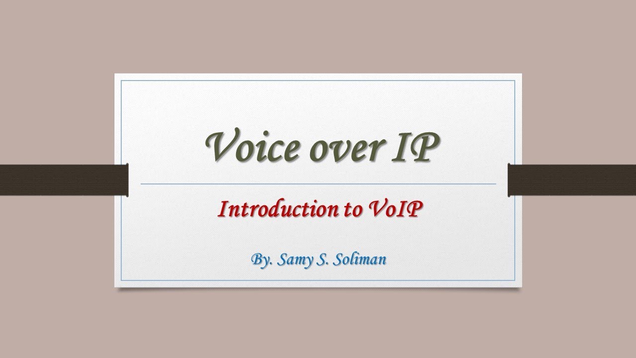 VoIP (01 - Introduction To VoIP) - YouTube