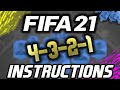 4-3-2-1 TACTICS/INSTRUCTIONS // FIFA 21 ULTIMATE TEAM