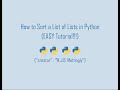 How to Sort a List of Lists in Python