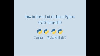 How to Sort a List of Lists in Python