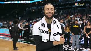 Stephen Curry PostGame Interview | Golden State Warriors vs  Charlotte Hornets