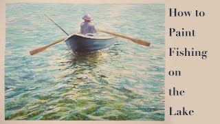 How to Paint Fishing on the Lake with Watercolor - 호수낚시 🎣 | Vieu