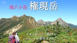 【八ヶ岳】権現岳～天女山から三ツ頭経由の穴場ルートで登る！八ヶ岳の主峰・赤岳が目の前に迫る大迫力の展望！50代主婦には日帰りギリギリです…【山さんぽ】