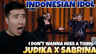 SABRINA \u0026 JUDIKA ''I Don't Wanna Miss A Thing'' | SPEKTAKULER SHOW 4 |INDONESIAN IDOL 2025 |REACTION