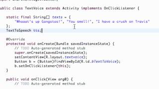 Android Developing Applications Tutorial 187 Text to Speech